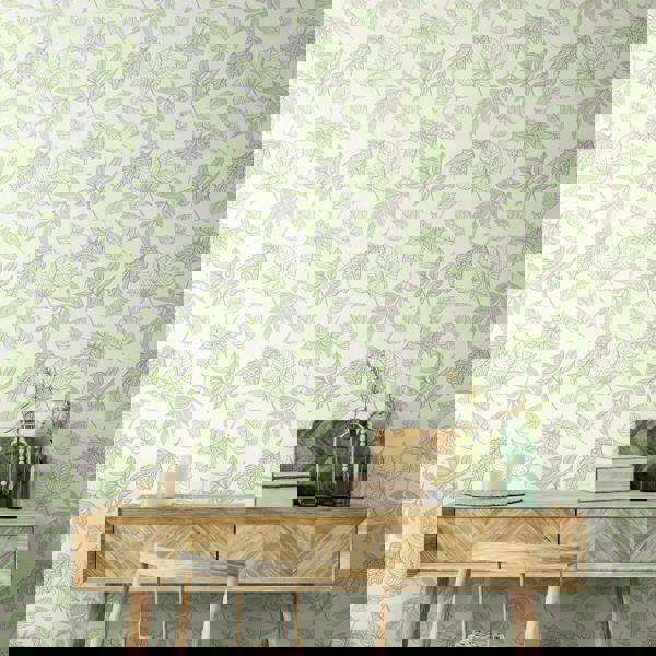 Hoopla Walls Leaf Silhouette - Apple 10m Wallpaper