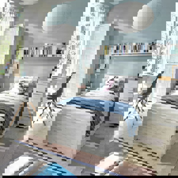 Furniture To Go Angel 2+3 Chest of Drawers in White Craft Oak