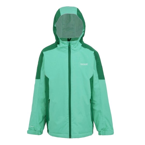 Regatta Childrens/Kids Hurdle V Waterproof Jacket - Dusty Green/Rainforest