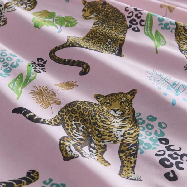 Night Jaguar Pink Duvet Cover Set