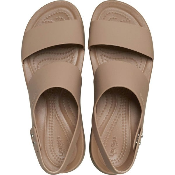 Crocs Brooklyn Low Wedge Thermoplastic Women's Latte/Mushroom Sandals