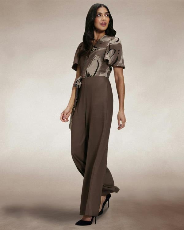 HotSquash Overwrap Print Jumpsuit