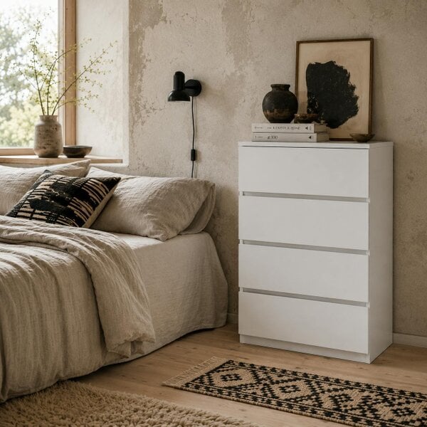 Wyld Haus Lanodo Wooden Neutral Finish 4 Drawer Modern Storage Chest