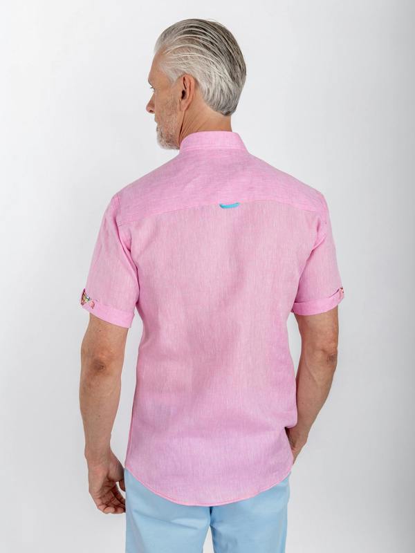 PURE LINEN SUMMER SHORT SLEEVE SHIRT - Claudio Lugli Shirts