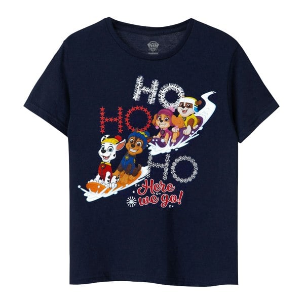 Paw Patrol Childrens/Kids Ho Ho Ho T-Shirt - Navy