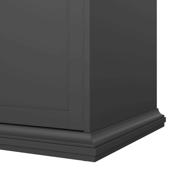 Wyld Haus Osaka Matt Dark Grey Wooden Wardrobe 3 Doors