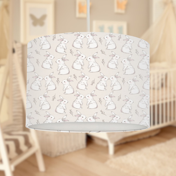 Big Little Bedrooms Bunny Rabbit Lampshade, Neutral