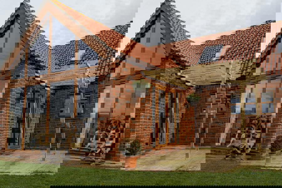 Arbor Garden Solutions Wall Mounted Wooden Pergola Kit - Dinasty Design