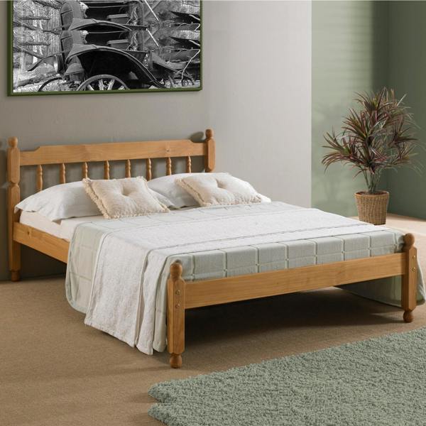 Mission TM Colonial Spindle Waxed Pine Bed Frame 5 Sizes Small Single to King