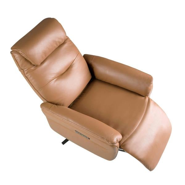 Angel Cerdá Brown Leather Swivel Armchair 5115