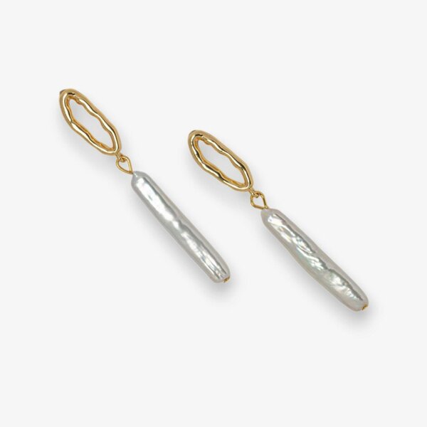 Uchi & Soto Shinju Gold Pearl Drop Earrings