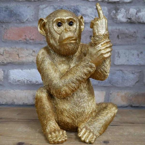 Golden quirky Monkey Figurine