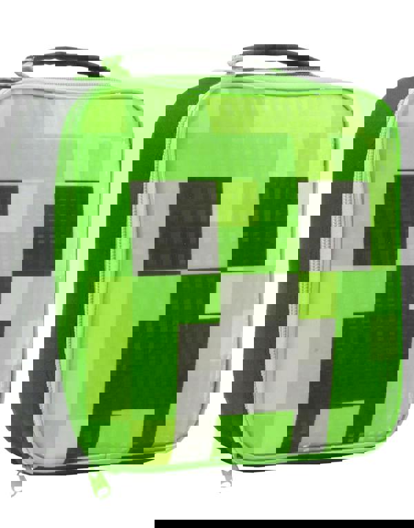 Minecraft Boys Green Creeper Lunch Bag Bottle and Snack Pot (One Size)