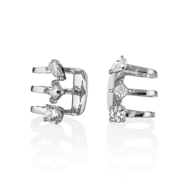 Ear Cuffs with Cubic Zirconia Stones - namana.london