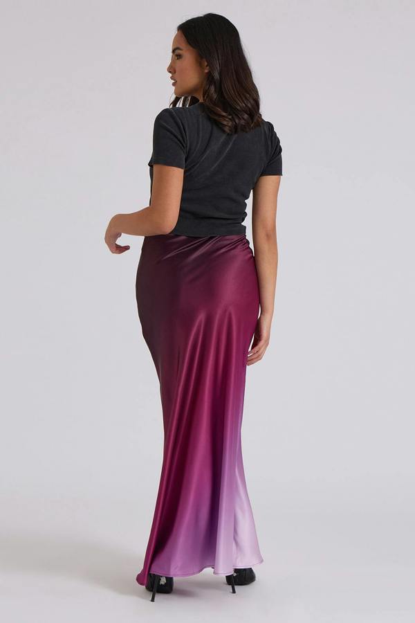 Urban Bliss Ombre Bias Cut Maxi Skirt