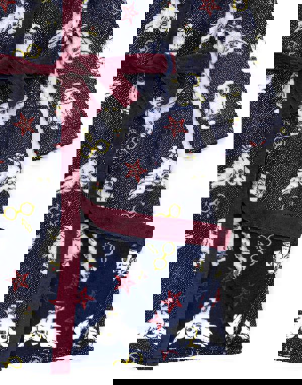 Harry Potter Girls Blue Hedwig All-Over Print Bathrobe