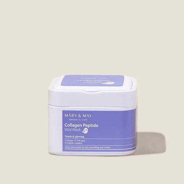 MARY & MAY Cica Collagen Peptide Vital Mask Pack (30 sheets)