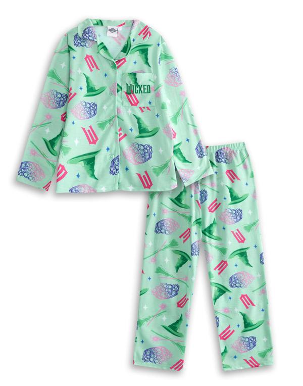 Vanilla Underground Wicked Girls Pink Character Long Sleeve Long Leg Pyjama Set