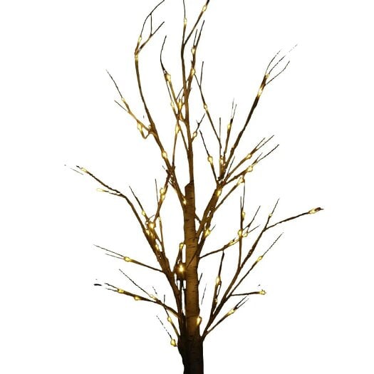 Samuel Alexander 2.4m (8ft) Indoor Outdoor Christmas Lit Birch Tree with 136 Warm White LEDs