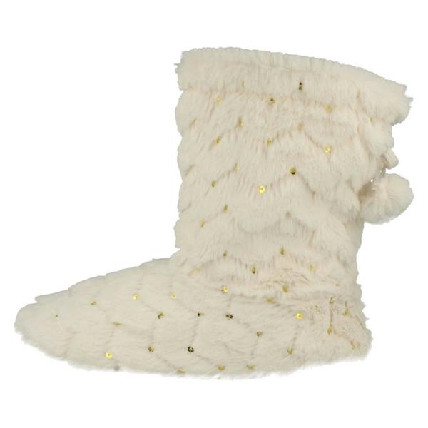Spot On Ladies Spot On Sequined Slipper Boots