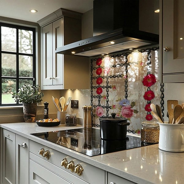 Benjamin Tate Design Flowers & Chains Splash Back