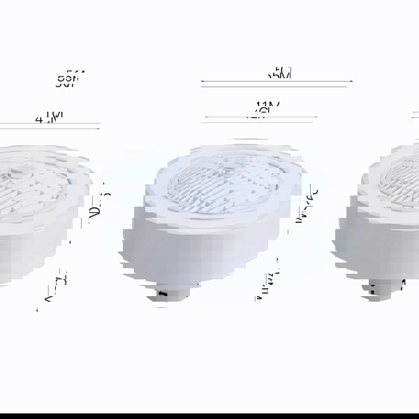 Dia. 55cm Ceiling Fan w/75W LED Light Adjustable 3-Wind Speed Remote Control Ceiling Light Living and Home