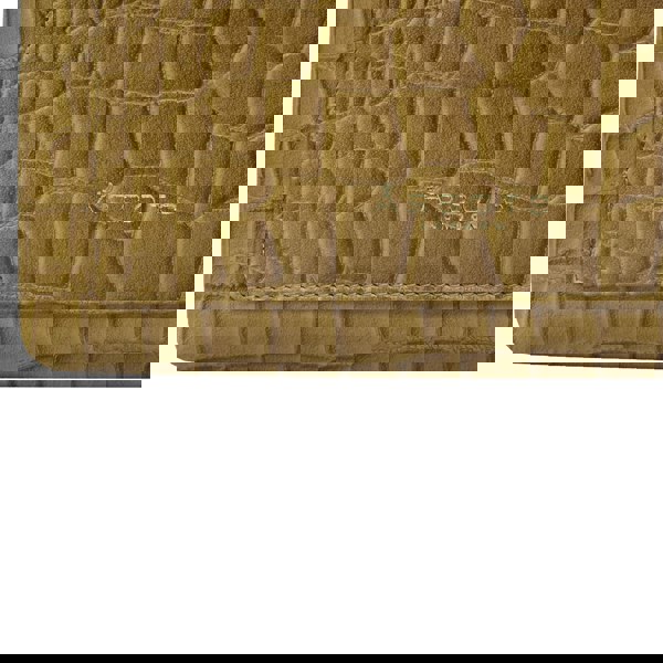 Assots London 'ARIA' Mustard Croc Real Leather Crossbody Bag & Purse Set