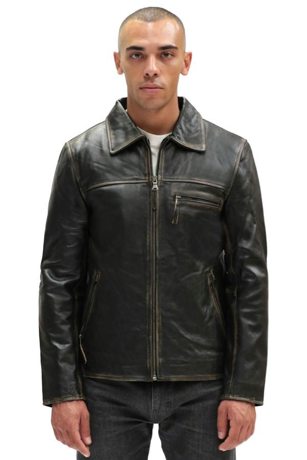 Infinity Leather Men's Harrington Cow Hide Leather Jacket-Lima