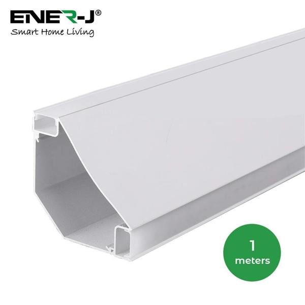 ENER-J Gypsum LED Cove Light 45 Degree Corner Aluminum Profile, 1 Meter