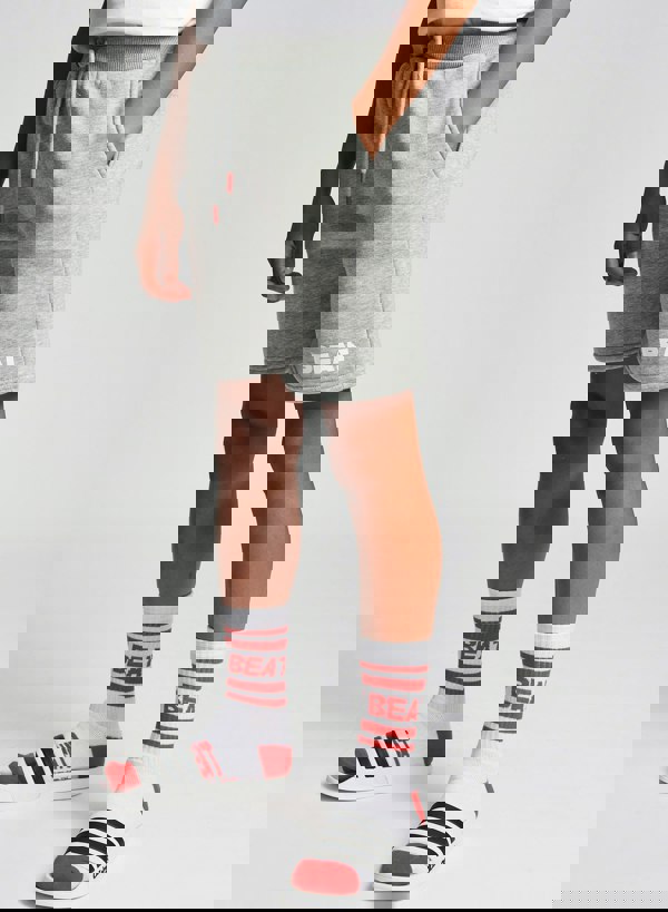 Beat Boyz Club Linear Shorts - Grey Marl