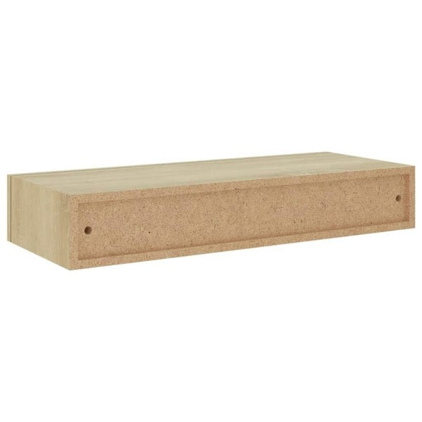 Berkfield Wall-mounted Drawer Shelves 2 pcs Oak 60x23.5x10cm MDF