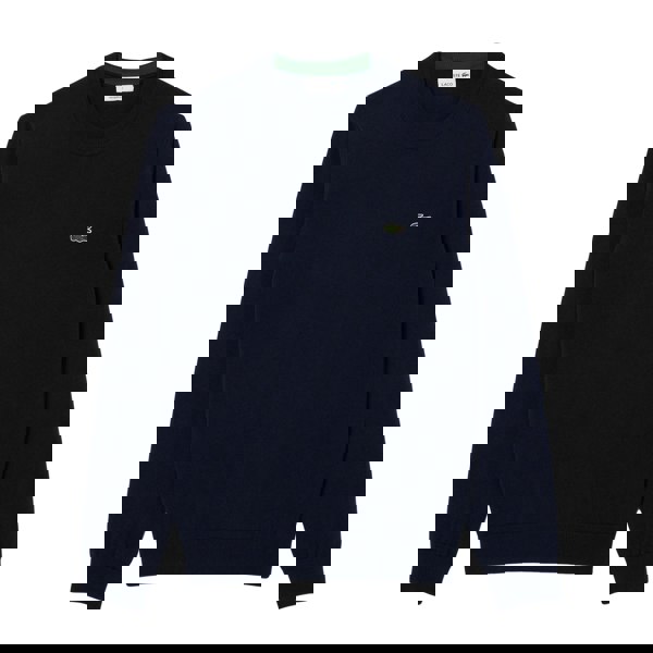 Lacoste Monochrome Crew Neck Sweater Navy Blue