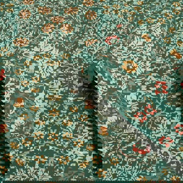 William Morris At Home Blackthorn Wallpaper | Deep Green