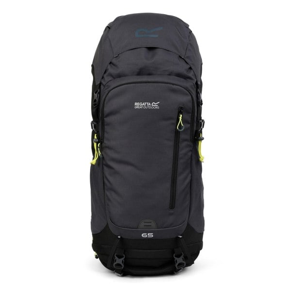 Regatta Highton V2 65L Hiking Backpack - Black/Seal Grey