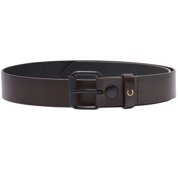 Fred Perry Oxblood Brown Burnished Leather Belt W30