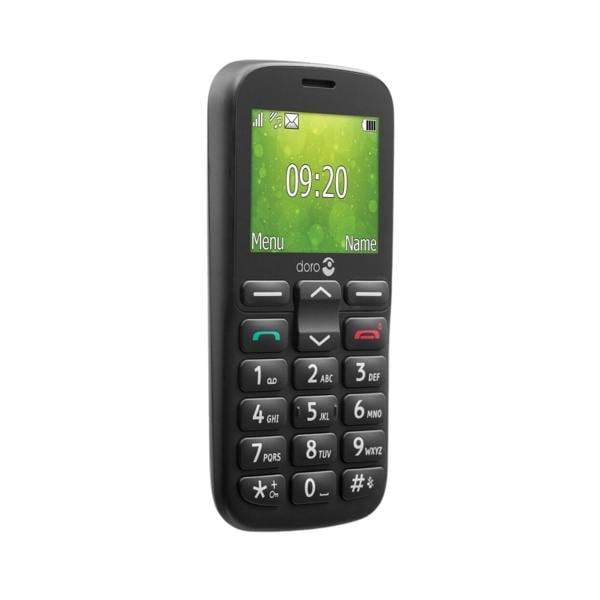 Doro 1380 2G Black Dual SIM Feature Phone with Large Buttons 
