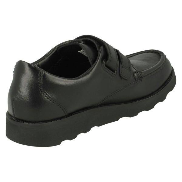 Clarks Boys Clarks Hook And Loop Fastening Formal Shoes Crown Tate