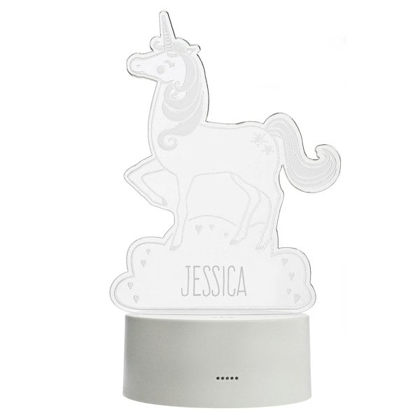 Personalised Memento Company Personalised Unicorn LED Colour Changing Night Light