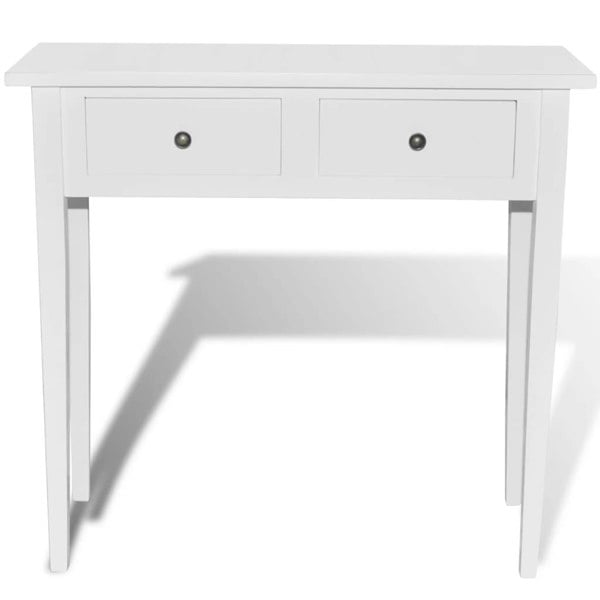 Berkfield Dressing Console Table with Two Drawers White