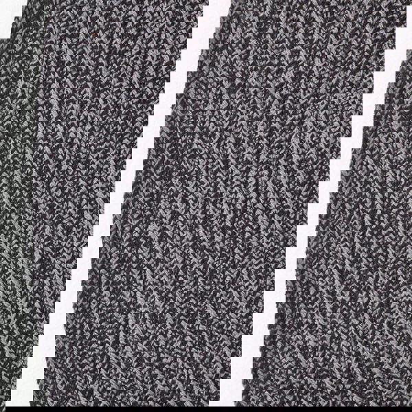 HOMESCAPES Grey and Black Melange Braided Rug