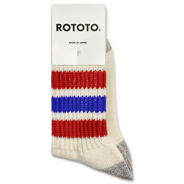 ROTOTO Coarse Ribbed Old School Crew Socks
