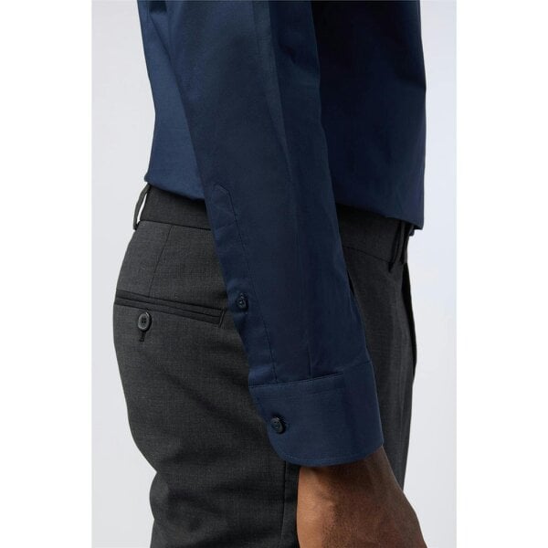 Limehaus Regular Fit Navy Stretch Shirt
