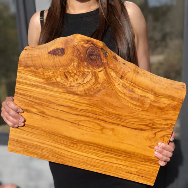 Giraffes & Craftz XL Live Edge Olive Wood Chopping Board