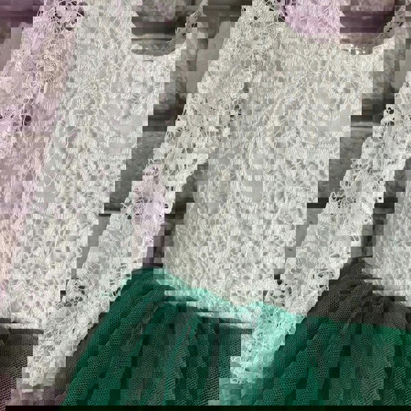 Lace detailing on dress