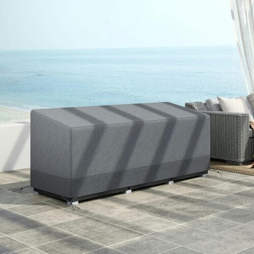 Bobobiy Rectangular Garden Furniture Cover Waterproof for 3 Seater Sofa Bistro Set, 190 x 72 x 76cm, Grey