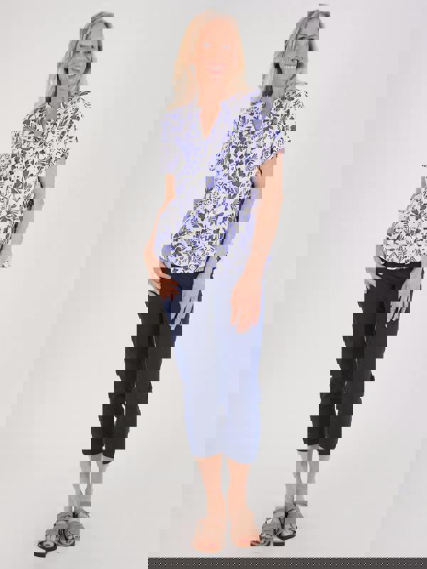 TIGI Delft Print Double Cotton Shirt