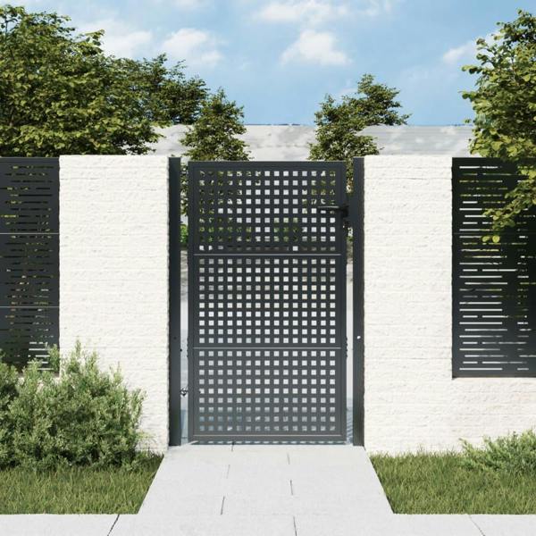 Berkfield Garden Gate Anthracite 105x200 cm Steel