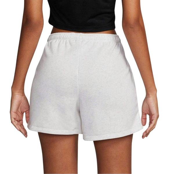 Nike Womens/Ladies Fleece Elasticated Waist Relaxed Fit Sweat Shorts - Grey Marl - 