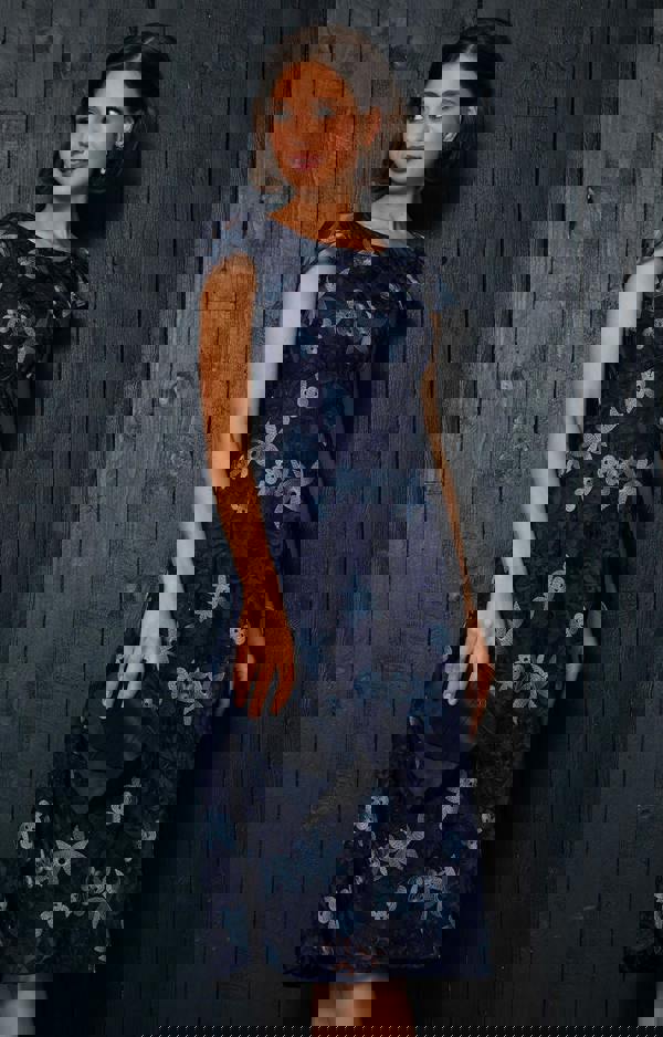 Alie Street London Charlotte Lace Dress - Midnight Blue