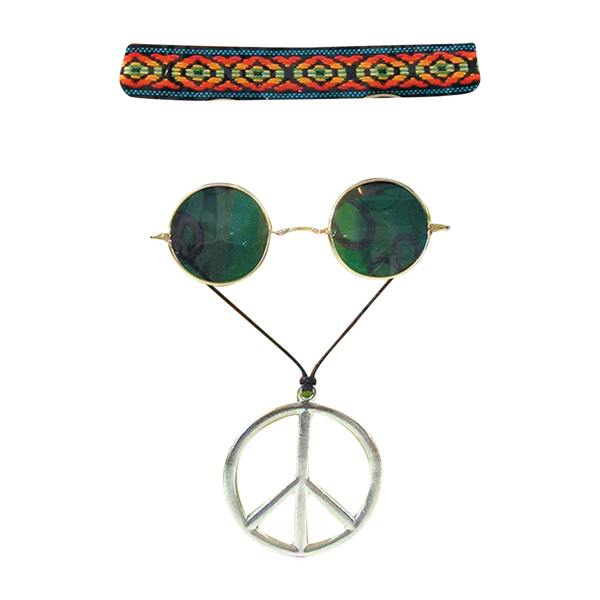 Bristol Novelty Mens Feeling Groovy Costume Accessory Set - Multicoloured - 